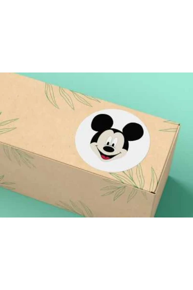 Sevimli Fare Etiketi Yuvarlak Mat Çıkartma Round Sticker 4 Cm (40 Adet) ürün görseli 1