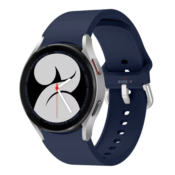 Samsung Galaxy Watch 4 5 Pro 40 42 44 45 46mm Uyumlu Orjinal Tasarım Kavisli PureLux Silikon Kordon  Lacivert ürün görseli 1