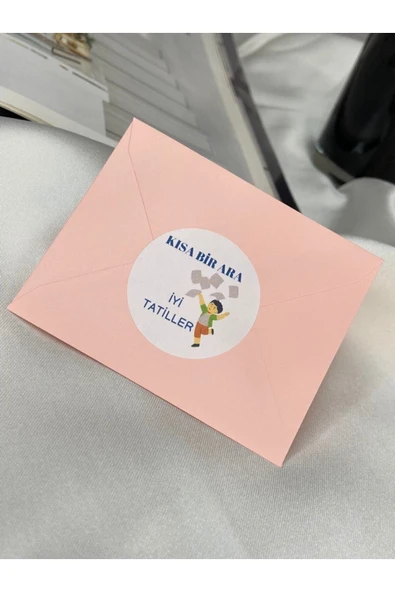 İyi Tatiller Sevimli Sticker Mat Etiket 4 Cm (40 ADET) ürün görseli 1