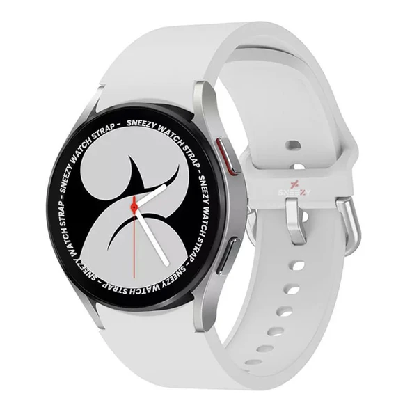 Samsung Galaxy Watch 4 5 Pro 40 42 44 45 46mm Uyumlu Orjinal Tasarım Kavisli PureLux Silikon Kordon  Beyaz ürün görseli 1