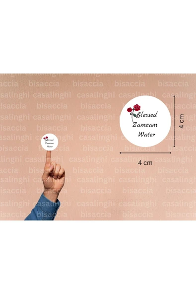 İngilizce Mübarek Zemzem Suyu Etiketi Yuvarlak Sticker Zamzam Hajj Umre Mat Hediye 4 Cm (90 Adet) ürün görseli 1