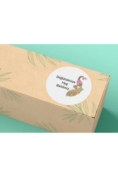 Düğünümüze Hoş Geldiniz Etiketi Mat Yuvarlak Sticker Wedding Ceremony 4 Cm (40 ADET) ürün görseli 1