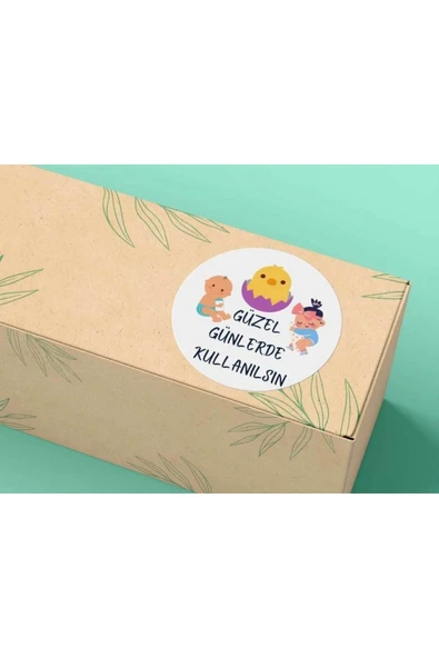 Baby Güzel Günlerde Kullanın Sevimli Sticker Mat Etiket 4 Cm (40 Adet) ürün görseli 1