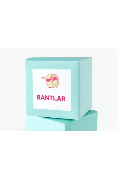 Bant Okula Dönüş Etiketi Kare Mat Sticker Thank You Serisi 4.5 Cm (40 Adet) ürün görseli 1