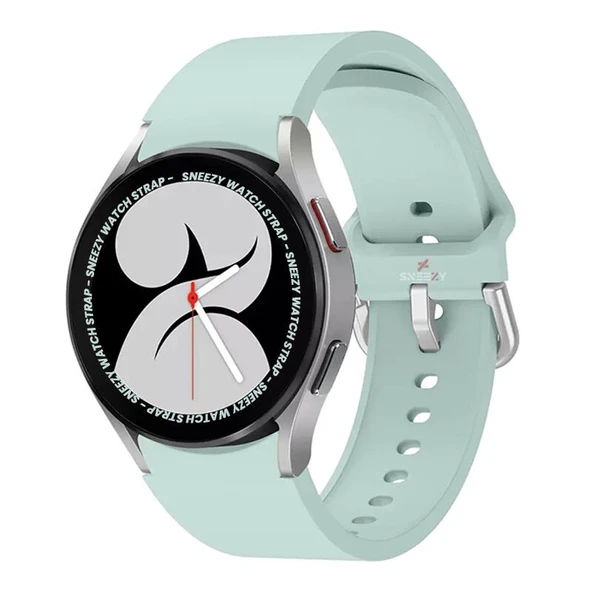 Samsung Galaxy Watch 6 40 43 44 47mm Uyumlu Orjinal Tasarım Kavisli PureLux Silikon Kordon  Su Yeşili ürün görseli 1