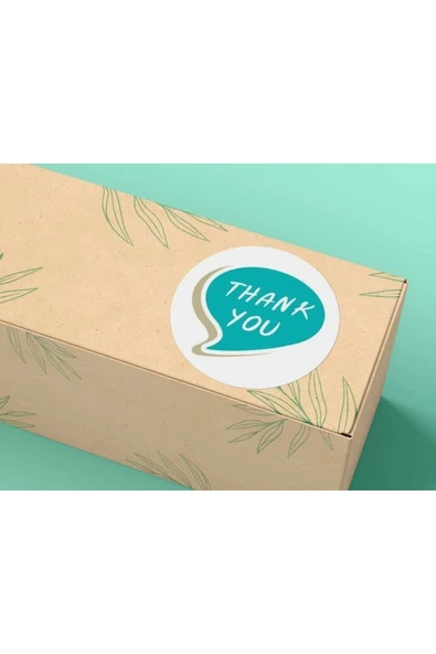 Thank You Etiket Konuşma Balonu Azul Bla Azurro Blau Mat Sticker 4 Cm - 40 Adet ürün görseli 1