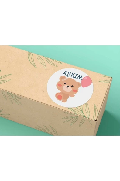 Aşkım Etiketi Yuvarlak Mat Stıcker Sevgi Serisi 4 Cm (40 ADET) ürün görseli 1