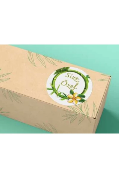 Çiçek Desenli Size Özel Etiketi Mat Sticker 4 Cm (90 Adet) ürün görseli 1