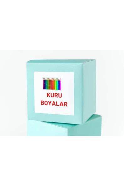 Kuru Boyalar Temalı Okula Dönüş Etiketi Kare Mat Sticker Thank You Serisi 4.5 Cm (40 Adet) ürün görseli 1