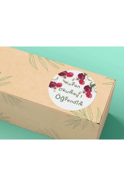 Kur'an Okumayı Öğrendim Etiketi Yaz Kur'an Kursu Sticker Ödül 4 Cm (40 Adet) ürün görseli 1