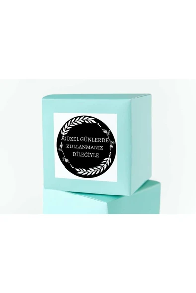 Güzel Günlerde Kullanmanız Dileğiyle Kuşe Etiket 5x5 Cm - 40 Adet ürün görseli 1