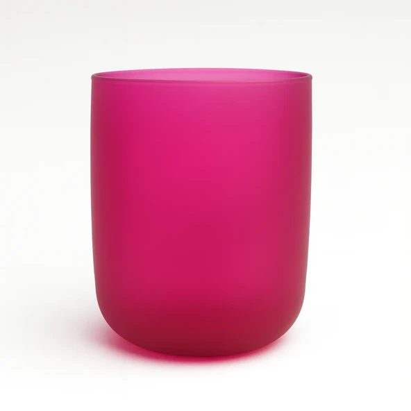 Renkli Cam Bardak İkonik - Mat Pembe 6098-Q ürün görseli 1