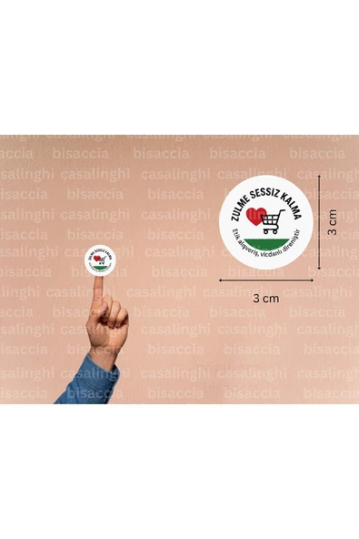 Zulme Sessiz Kalma Etiketi Etik Alışveriş Vicdanlı Direniştir Sticker Filistin Boykot 3 Cm (95 ADET) ürün görseli 1
