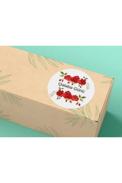 Zafer Günü Etiketi Azerbaycan Halkı Zafer Günü Yuvarlak Mat Sticker 4 Cm (40 ADET) ürün görseli 1