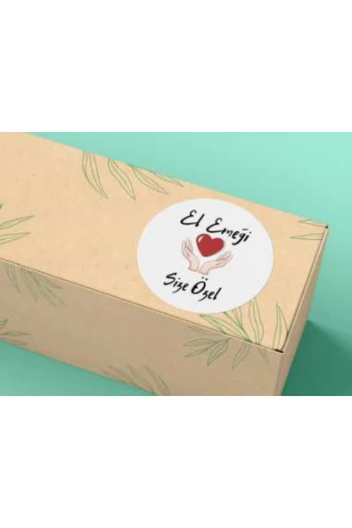 Size Özel El Emeği Hand Made Etiketi Yuvarlak Mat Sticker 4 Cm (40 ADET) ürün görseli 1