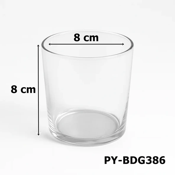 Cam Bardak Mumluk Şeffaf - PY-BDG386 - Resim 2