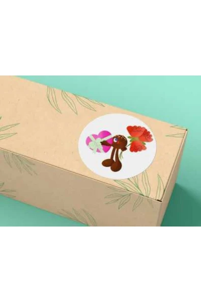 Cute Sticker Sevimli Etiket Yuvarlak Mat Çıkartma 4 Cm (40 ADET) ürün görseli 1