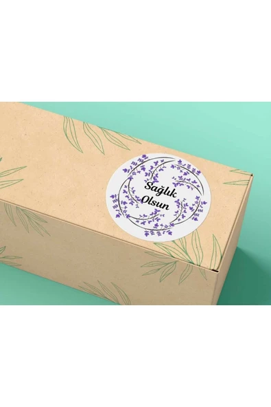 Sağlık Olsun Etiketi Yuvarlak Mat Stıcker 4 Cm (40 ADET) ürün görseli 1