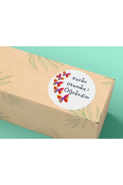 Kuran Okumayı Öğrendim Mat Etiket Elifba Sticker 4 Cm (40 Adet) ürün görseli 1