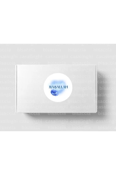 Mavi Renkli MAŞALLAH Etiketi Nazar Boncuğu Sevimli Yuvarlak Mat Sticker Sünnet Parti 3 Cm (95 Adet) ürün görseli 1