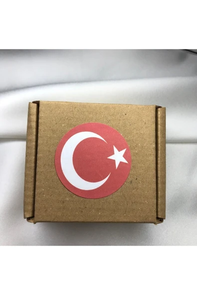 Türk Bayrağı Etiketi Yuvarlak Mat Sticker 4 Cm (40 Adet) ürün görseli 1