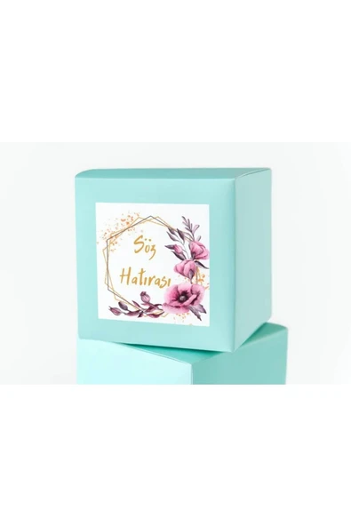 Söz Hatırası Etiketi Altıgen Kare Mat Sticker 4.5 Cm (40 Adet) ürün görseli 1