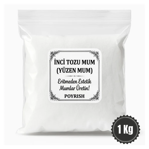 İnci Tozu Mum (Beyaz) 1 Kg - Toz Mum ürün görseli 1