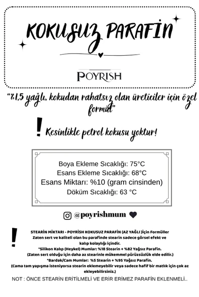 Parafin Kokusuz 1 Kg. - Resim 2