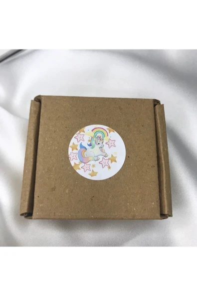 1000 Adet - Sevimli Etiketler Serisi Unıcorn Etiketi Cute Mat Sticker Yıldızlı 3 Cm ürün görseli 1