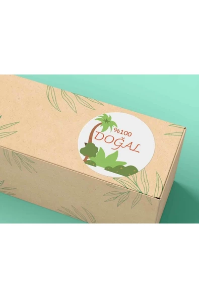 Hand Made El Yapımı Yüzde Yüz Doğal Etiketi Mat Sticker 4 Cm (40 ADET) ürün görseli 1