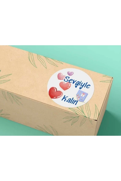 Sevgiyle Kalın Etiketi Yuvarlak Mat Stıcker 4 Cm (40 ADET) ürün görseli 1
