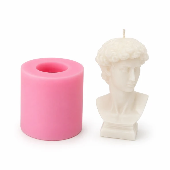 1058 - Silikon Kalıp Mum Kalıbı - David Bust ürün görseli 1