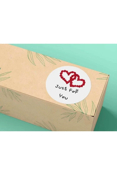 Just For You Stıcker Red Hearts Teşekkürler Serisi 4 Cm (40 Adet) ürün görseli 1
