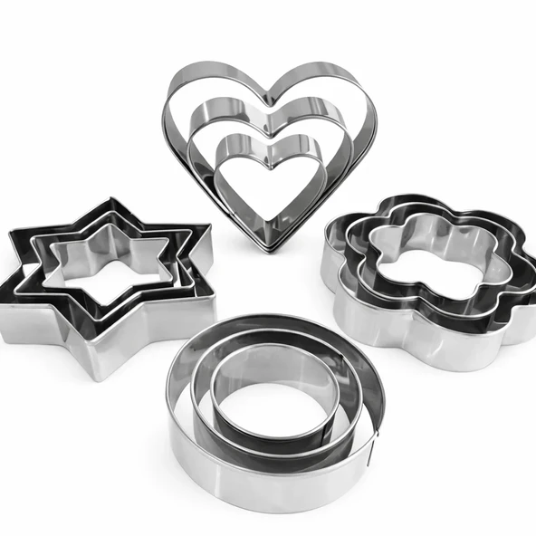 12 Parça Metal Mum Kesme Kalıbı ürün görseli 1