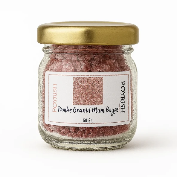 Pembe Granül Mum Boyası 50 Gr ürün görseli 1
