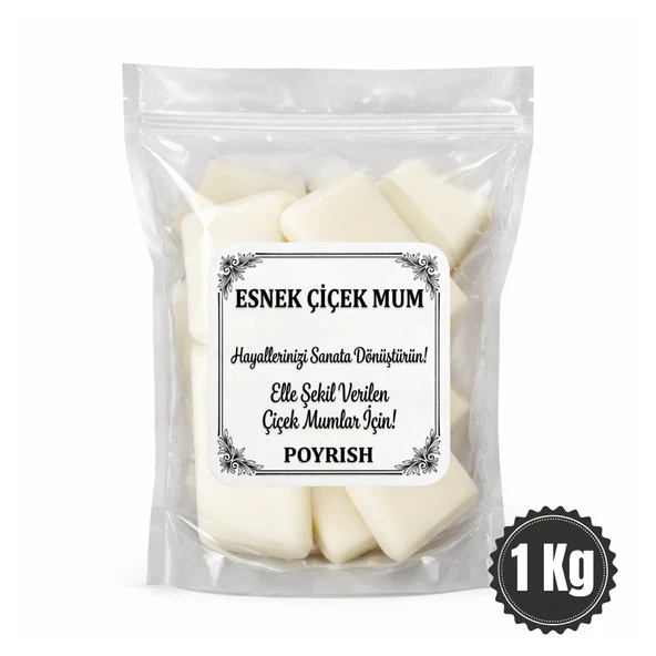 Esnek Çiçek Mum Hammaddesi 1 Kg. | Elle Şekillendirilebilen Mum ürün görseli 1