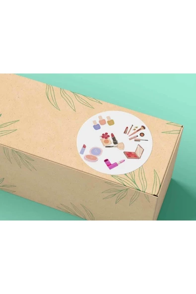 3 Cm (100 ADET) Kozmetik Etiketi Kuaför Güzellik Salonu Bakım Estetik Merkezi Cosmetic Mat Sticker ürün görseli 1