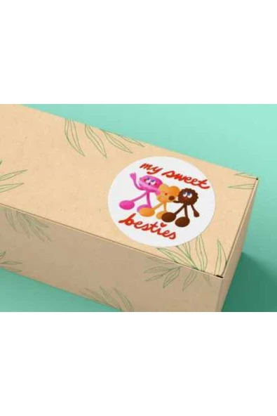 My Sweet Besties Yazılı Etiket Love Sticker Yuvarlak Mat Çıkartma 4 Cm (40 ADET) ürün görseli 1