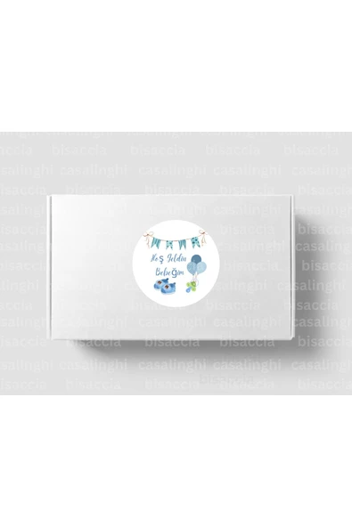Hoş Geldin Bebeğim Etiketi Yuvarlak Mat Çıkartma Bebek Partisi Round Sticker 4 Cm (45 Adet) ürün görseli 1