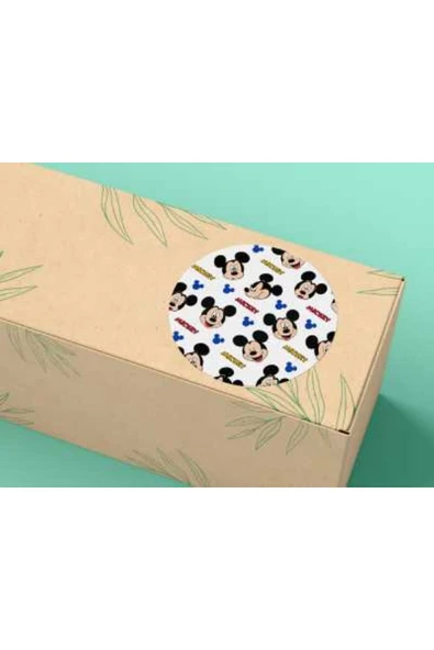 Minik Fareler Mouse Etiketi  Yuvarlak Mat Çıkartma Round Sticker 4 Cm (40 Adet) ürün görseli 1