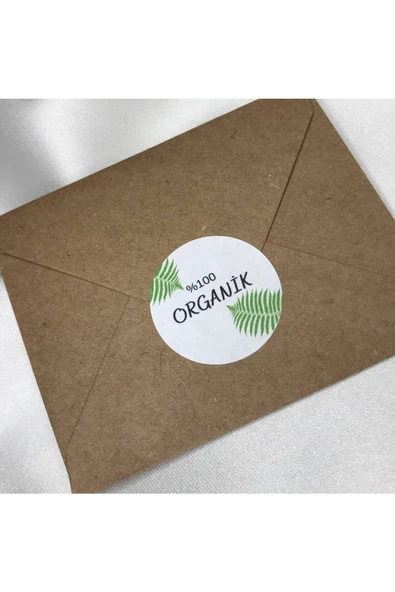 Organik Sticker %100 Organik Etiketi 4 Cm (250 ADET) ürün görseli 1