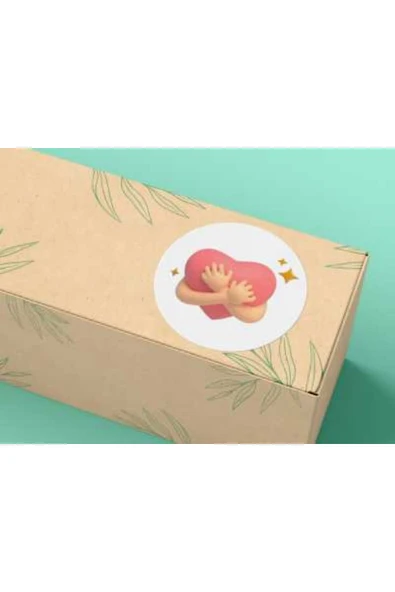 Sevgililer Günü Etiketi Yuvarlak Mat Çıkartma Valentine's Day Round Sticker 4 Cm (40 Adet) ürün görseli 1