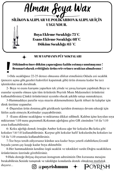 Soya Wax Alman Rendeli 15 Kg. (PY2095) - Resim 2