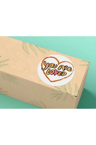 You Are Loved Etiketi Yuvarlak Mat Stıcker 4 Cm (40 ADET) ürün görseli 1