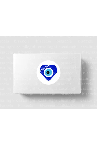 Nazar Boncuk MAŞALLAH Etiketi Nazar Boncuğu Sevimli Yuvarlak Mat Sticker Mevlid 3 Cm (95 Adet) ürün görseli 1