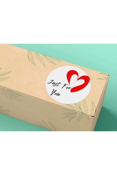 Just For You Yuvarlak Mat Etiket Sizin Için Senin Için Sticker Thanks 4 Cm (40 Adet) ürün görseli 1