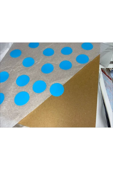 2 Cm- 100 Adet Mavi Yuvarlak Boş Etiket Yazı Yazılabilir Writable Labels Blank Işaret Küçük Sticker ürün görseli 1