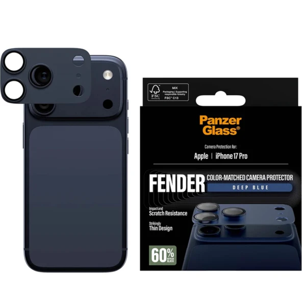 Panzerglass iPhone 17 Pro Fender Kamera Lens Koruyucu Mavi ürün görseli 1