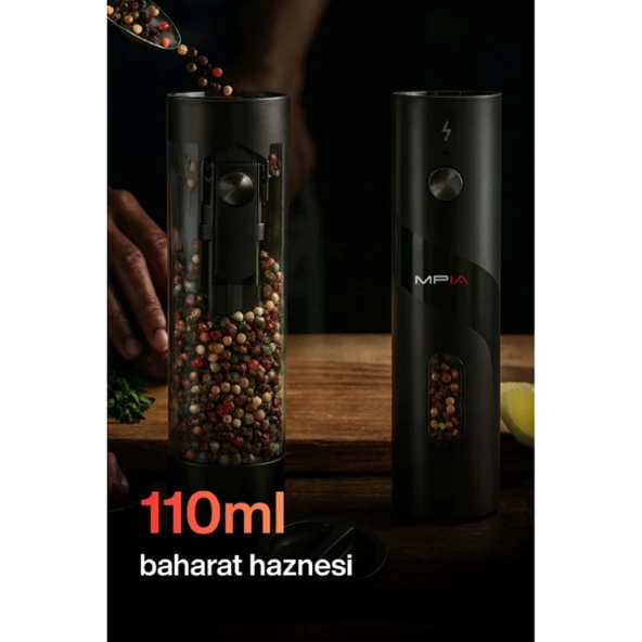 Şarjlı Baharat Öğütücü 100 ml - Resim 4