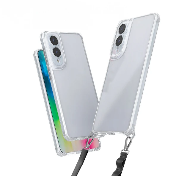Galaxy S25 Edge Kılıf Airbagli Takılabilir Askı Aparatlı Snap Silikon Kapak ürün görseli 1